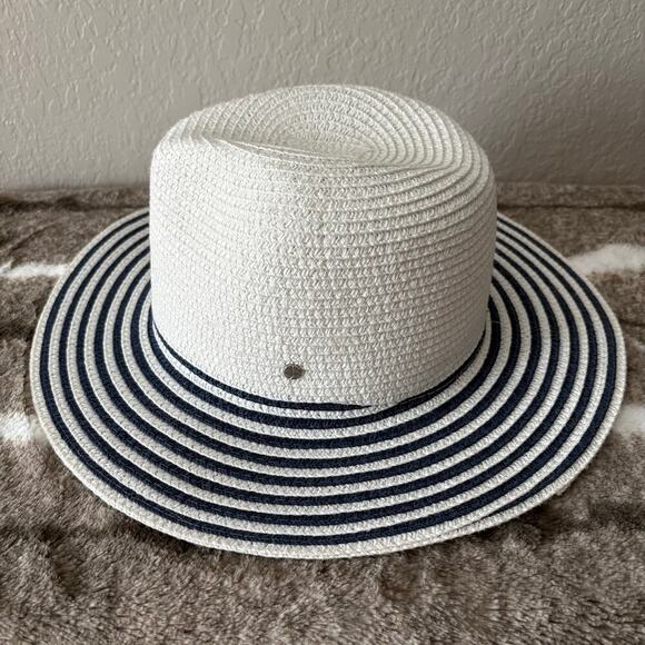 JONES NEW YORK Women's Sun Hat Sz OS Summer Cruise Ship Cabana Beachy Nautical - Picture 3 of 8